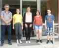 Bild: jst
Das Foto zeigt (von rechts) Tobias John, Hannah Specht, Theresa Mayer, Anne Dötsch und Kursleiter Hartmut Gebelein