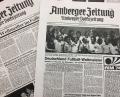 Bild: Mußemann, Andrea [ROA]
Am Montag, 8. Juli, 1974 titelt die Amberger Zeitung: "Deutschland Fußball-Weltmeister". In Amberg werden auf einem Sommerfest an diesem Wochenende zehn Farbfernsehgeräte aufgestellt.