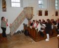 Bild: GRM, Autor [GRM]
Veh-Harfen-Orchester mit Leiterin Kornelia Kraus und Solosängerin Mirijam Denz in der Pfarrkirche in Michldorf.
