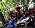 Bild: mde
Gesichert mit Leinen versorgen die Feuerwehrler den "schwerverletzten Radfahrer". Mit einer Mulde werden Rettungsgeräte über den Abhang transportiert.