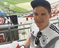 Bild: exb
Noch gut drauf: Michael Hösl im Stadion von Kasan – vor dem Spiel gegen Südkorea.