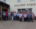 Bild: GPA
In Trockau wurde im Gasthaus Stöckel von den Rentnern und Pensionisten mit einer zünftigen Brotzeit der gelungene Ausflug gefeiert. Ganz rechts: Rentnerboss und Leiter der Fahrt  Hans Joachim Heinzel.