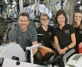 Bild: exb
Fitness-Trainer Markus Maier, Kerstin Walter, Dr. Gudrun Graf und Sandra Ehinger (von links) zeichnen für den Imagefilm der BRK-Bereitschaft Neustadt verantwortlich.