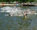 Bild: rn
Start zum 27. Rußweiher-Triathlon.