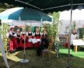 Bild: hä
Die Gesangsgruppe des OWV Tirschenreuth mit Victor Ehlscheid (Akkordeon) und Peter Wimmer (Gitarre) umrahmte die „Stoawold Mess“.
