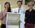 Bild: Hirsch
Andrea Lamest, Christoph Soldan und Susanne Lehnfeld (von links) werben für das Klassikfestival "Goldener Oktober".