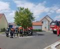 Bild: mde
Zügig können die Einsatzkräfte, welche am Samstagnachmittag zum "Brand im Gebäude mit Personen in Gefahr" nach Kastl alarmiert wurden, wieder abrücken.