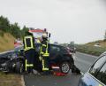 Bild: dob
Beim Unfall auf der Autobahn A 6, kurz nach dem "Kalten Baum", wurden zwei junge Damen verletzt. Den Sachschaden bezifferten die Polizeibeamten auf rund 8.000 Euro.