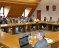 Bild: pz
Landschaftsarchitekt Raimund Böhringer stellt im Sparkassensaal das Gartenschau-Konzept vor.