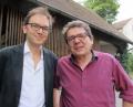 Bild: aks
Andreas Rötzer (links) und Thomas Geiger stellen beim Sommerfest des Literaturhauses "Naturkunden" vor.