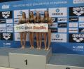Bild: rbg
Das Tirschenreuther Quartett Kathrin Bachmeier (von links), Carina Bönisch, Lena Rath und Viktoria Bogner schwamm bei den nationalen Titelkämpfen in Berlin auf Platz 14.