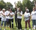 Bild: Hirsch
Sylvia Sollfrank (rechts), Suse Haase (Mitte) und Uschi Maxim (links) feuerten die Spieler an.