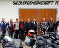 Bild: mef
Die Flosser Siedler sind zum ersten Mal als Gruppe mit Motorrädern unterwegs.
