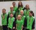 Bild: u
Ausgezeichnete Platzierungen erreichten die Hirschauer Schwimmerinnen und Schwimmer beim 6. Wackersdorfer Panoramabad-Schwimmfest. Von Links: Samuel Lippert, Cornelius Lohner, Niklas Schenzel, Hannah Birner, Emely Lippert, Katharina Ott, Anna-Lena Rösch, Vorne: Jonas Arnold und Tialda Lippert.