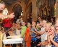 Bild: Stephan Huber
Die Kinder des Kindergarten im Marienheim gestalteten den Gottesdienst musikalisch.