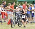 Bild: Ziegler
Und rauf aufs Rad beim Amberger Pirantentriathlon 2018.