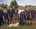 Bild: fvo
Die Seilzieher der Fahrenbergauswahl mit Vorsitzenden Paul Völkl (links) haben sich für das Seilzieherfest mit neuen Shirts eingedeckt.