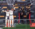 Bild: exb
Profi Dominik Schraml (links) und sein Partner Rudolf Schulte aus dem Amateurlager stehen als Drittplatzierte erstmals in der GT-European-Serie auf dem Podest.