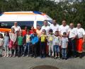 Bild: rn
Ein vielfältiges Nachmittagsprogramm genießen die Kinder der Offenen Ganztagsschule. Unser Bild zeigt sie beim Besuch der BRK-Rettungswache.