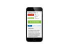 Die mobile Ansicht unseres Ausbildungsportals auf dem Smartphone
