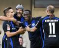 Bild: Ina Fassbender/dpa
Paderborns Philipp Klement, Klaus Gjasula, Christopher Antwi-Adjej und Sven Michel (von links) bejubeln das 2:0.