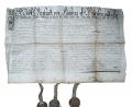 Bild: jzk
Dr. Uta Wigger stellt dem Kemnather Heimat- und Handfeuerwaffenmuseum diese alte Kaufurkunde aus dem Jahr 1602 als Leihgabe für die Sonderausstellung zur Verfügung.