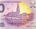 Bild: EuroSchein Souvenir GmbH
Der 0-Euro-Souvenirschein „Welterbe-Kulturfonds-Regensburg“ mit der Steinernen Brücke und dem Dom St. Peter auf der Vorderseite war nach einem Tag vergriffen.