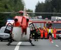 Bild: gf
Der Rettungshubschrauber Christoph Nürnberg landet auf der Autobahn.