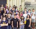 Bild: hai
Die Schüler- und Buslotsen der Werner-Porsch-Schule sind mit Lehrerin Marion Vogel (vorne rechts) in Bamberg unterwegs.