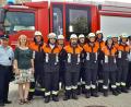Bild: sis
Im Bild von links Kreisbrandmeister Hans Sperber und Bürgermeisterin Brigitte Bachmann, von rechts Kreisbrandmeister Christian Meyer, Kommandant Thomas Müller und Kreisbrandmeister Helmut Neidel.