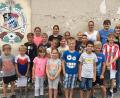 Bild: exb
Die Teilenehmer des Sommerbiathlons vor dem Schützenheim in Neukirchen.