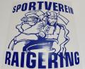 Bild: Petra Hartl
Wild und grimmig schaut der Pandur im Vereinswappen des SV Raigering.