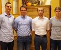 Bild: agr
Die neugewählte Führung des Tischtennisclub: Kassier Adriano Wallitschek, zweiter Vorsitzender Kevin Hauser, Vorsitzender Luca Scorpaniti und Schriftführer Tobias Beer (von links).