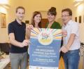 Bild: Gabi Schönberger
Hannes Gilch, Claudia Prößl, Anna Schätzler und Martin Neumann (von links) hoffen, dass ihre Idee eines Demokratiefestivals in Form einer After-Work-Party mit drei Bands am Mittwoch viel Publikum in die Stadthalle Neustadt lockt.