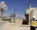 Bild: Uncredited/Syrian Civil Defense White Helmets/AP/dpa
Rauchwolken über Hobeit bei Idlib. Die syrische Regierung bläst in der Rebellenhochburg die Entscheidungsschlacht.