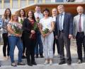 Bild: weu
Rektor Winderl (Zweiter von rechts) begrüßte neben den neuen Kolleginnen und Kollegen besonders den neuen Konrektor Rudolf Schneider (rechts).