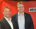Bild: Kunz
Ali Zant (links) und MdB Ralph Lenkert, umweltpolitischer Sprecher der Fraktion Die Linke, sprechen sich gegen den Bau von Monstertrassen aus und favorisieren verknüpfte Energieversorgungssysteme auf regionaler Ebene.