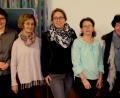 Bild: le
Sie tragen in der Jubelgemeinschaft des Evangelischen Frauenbundes Verantwortung (von links):
Anita Schätzler (Kassiererin), Christa Riedel (Vorsitzende), Helga Wittmann-Behr (Schriftführerin),
Regina Münchmeier (Beisitzerin), Carmen Helgert (Beisitzerin), Rita Vollath (Beisitzerin) und Elisabeth Market (2. Vorsitzende ).