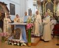 Bild: dob
Regionaldekan Holger Kruschina aus Roding war in diesem Jahr Hauptzelebrant bei der Pfarrwallfahrt in der Dekanalkirche in Stribro/Mies. Außerdem waren der ehemalige Vohenstraußer Stadtpfarrer Franz Winklmann, Ortspfarrer Jiří Hájek, Dekan Alexander Hösl udn Kaplan Ulrich Eigendorf (von rechts nach links) beim Gottesdienst dabei.