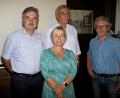 Bild: Hirsch
Alfred Damm, Marion Juniec-Möller, Raimund Kamm und Rudi Sommer plädieren für mehr Windkraft.