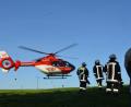 Bild: dob
Der Rettungshubschrauber Christoph 80 brachte den schwerverletzten Mann ins Klinikum nach Weiden.