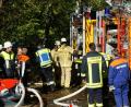 Bild: exb
Mit einem Großaufgebot rückten die Feuerwehren zu einem fingierten Waldbrand am Wölsenberg aus.