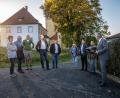 Bild: pml
Die Mitglieder des Bauausschuss Floß bei der Ortsbesichtigung am Kirchsteig