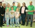 Bild: lep
Groß war die Freude im Kinderhaus als der Kirwaverein, vertreten durch Thomas und Jakob Zeitler sowie Simone Sendlbeck (grüne T-Shirts) 500 Euro dabei hatten. Pfarrer Dr. Augustin Lobo (von links), Laura Fick, Andrea Seemann (Mitte) und stellvertretende Leiterin Nina Loos sowie Kinder der Mittagsbetreuung nahmen den Geldsegen in Empfang.