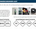 Bild: www.fuel-identifiers.eu
Die neuen Zeichen für Super, Diesel und gasförmige Kraftstoffe sollen künftig Fehlbetankungen im Ausland verhindern.