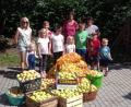 Bild: exb
Rund 230 kg Äpfel und Birnen brachten die Kinder des GOV Teunz zur Obstpresse nach Oberviechtach