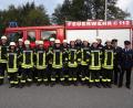 Bild: hos
Die Feuerwehrleute legen die Prüfung "Gruppe im Löscheinsatz" ab.