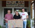 Bild: exb
Die Initiatoren (von links) Hermann Mertel, Simone Steger und Jürgen Leißner bezweifeln, dass der Bürgerentscheid über den Kindergarten St. Johannes die Zusammenarbeit mit Königstein zu Fall bringen könnte.