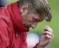 Bild: Alfred Schwarzmeier
Ein nachdenklicher Markus Dagner. Er ist nicht mehr Trainer beim FSV Waldthurn. 	Bild: A. Schwarzmeier