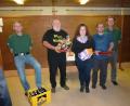 Bild: mkj
Die Gewinner des Kirchweihschießens (von links) Michael Knott, Dieter Riedl, Kerstin Werner als Siegerin der Gesamtwertung, Peter Reier und Schützenmeister Helmut Werner.